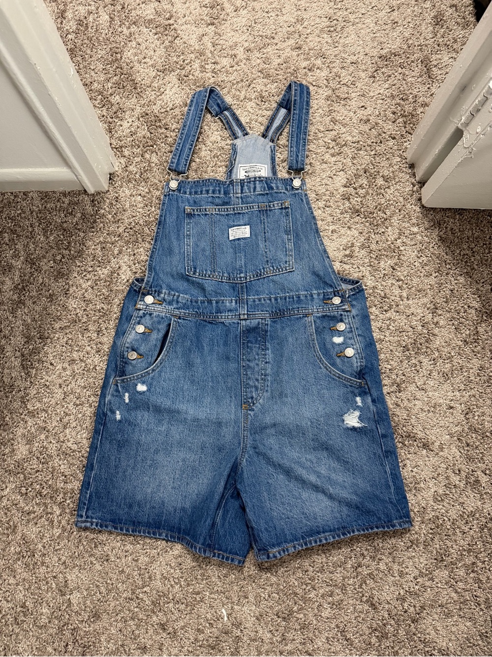 Women’s Denim Short Overalls - Medium (NWOT)
